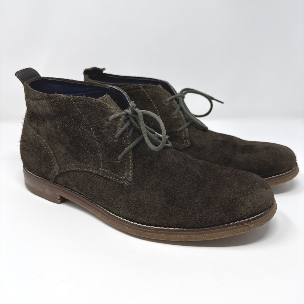 Cole Haan Mens Size 11.5M Dark Olive Brown Suede Chukka Desert Boots